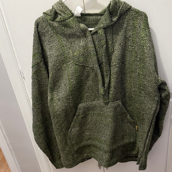 Men's Green Hooded Sweatshirt “Drug Rug” - Picture 5 of 9